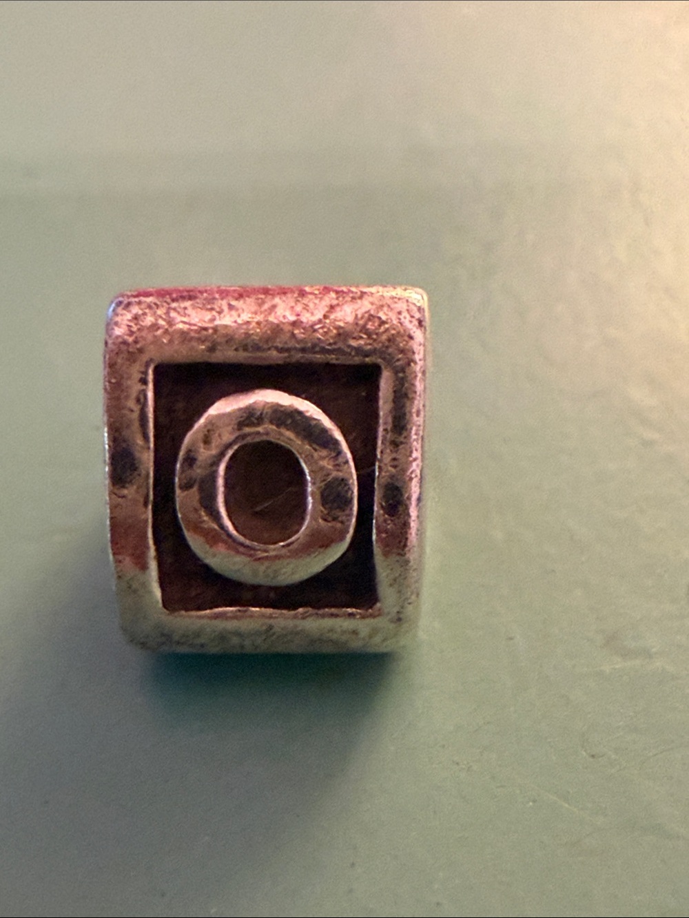 Authentic Pandora Sterling Silver initial O Charm-Retired